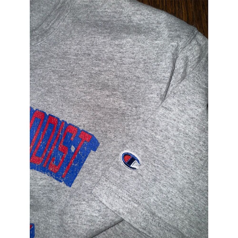 Southern Methodist University Vintage Men's Gray Champions Sweatshirt Tee - Picture 5 of 7